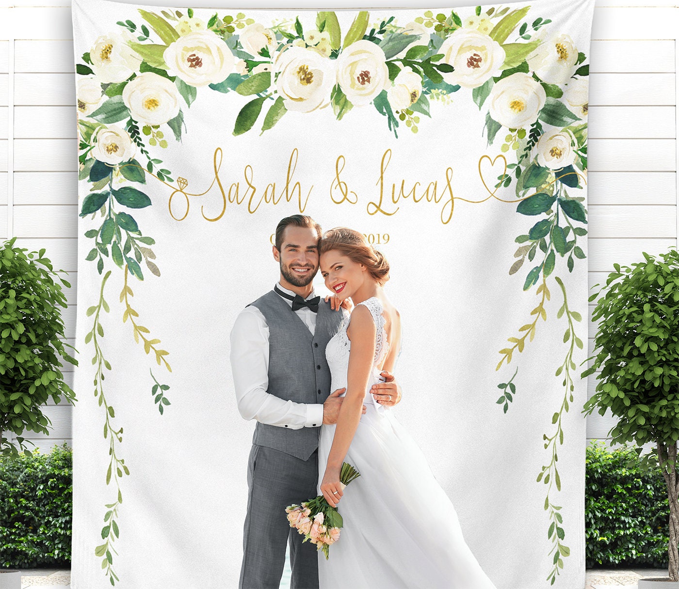 Greenery Wedding backdrop for ceremony Wedding backdrop for | Etsy