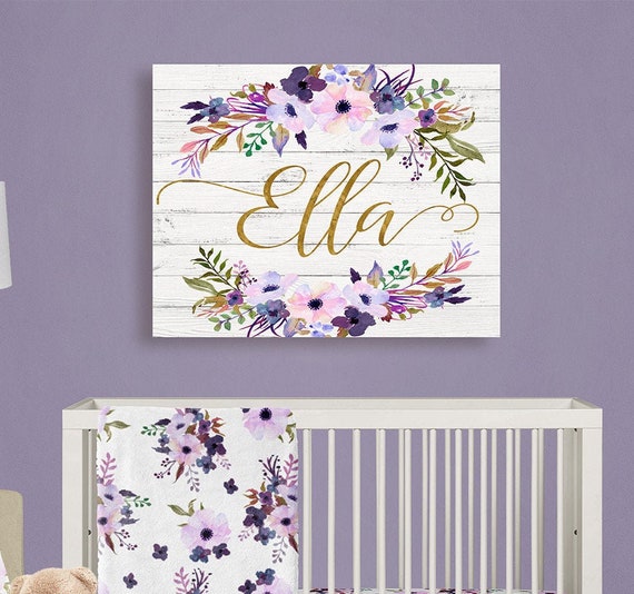 lavender nursery wall decor