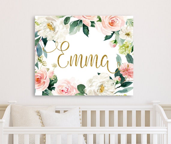 floral nursery wall decor