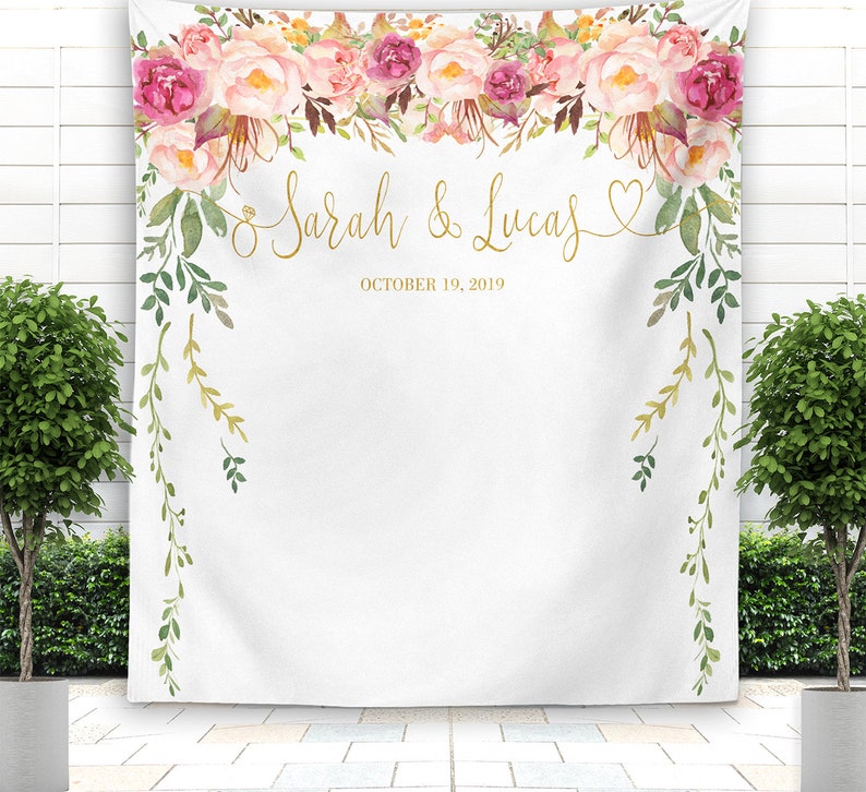Blush and Gold Wedding Backdrop Wedding backdrop for Etsy