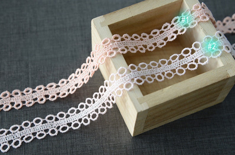 15 yard 1.5cm 0.59 wide light pinkdeep pink embroidery lace trim trims ribbon L22K191 free ship