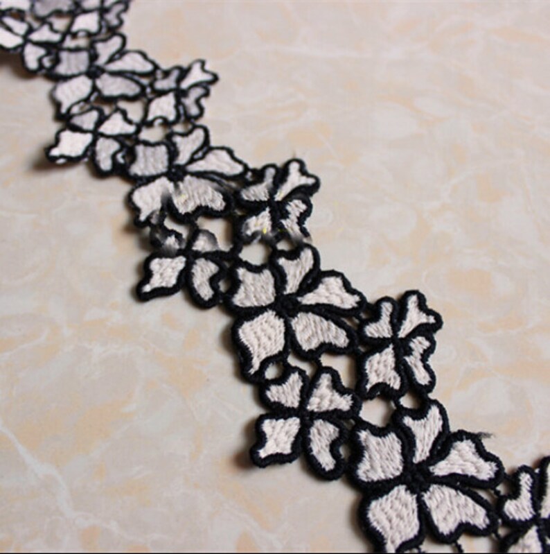 10 yards 14cm 2.36 wide ivory cotton fabric embroidery dress clothes lace trim ribbon tapes V24X205K201224T
