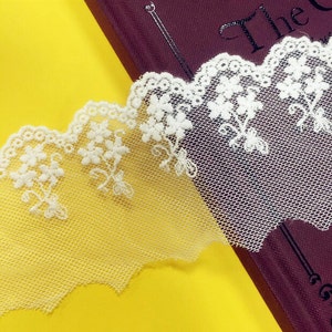 5 yard 17cm 6.69 wide pink tulle mesh gauze fabric embroidered tapes lace trim ribbon B4R1394L0616P
