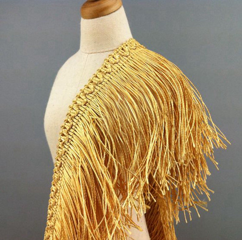 5 Yard 8cm 3.14 Wide Gold Tassel Fringe Tapes Lace Trim Etsy