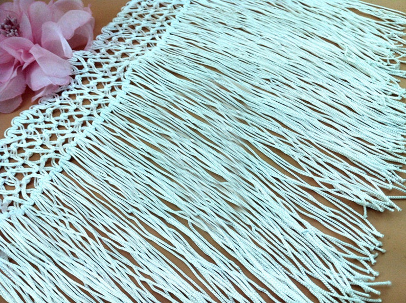 2 yard 23cm 9.05 wide blackwhite tassel fringe tapes lace trim ribbon b4gy3 free ship