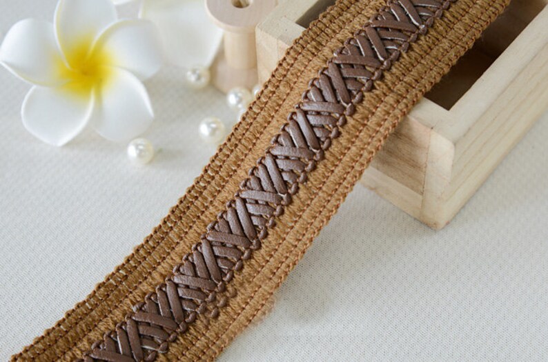 10 yard 4cm 1.57 wide leather tapes braid lace trim Etsy