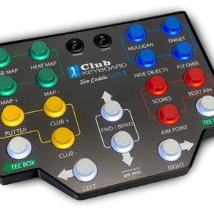 Tastiera da golf Elite GS Pro Club con LED wireless a 20 pulsanti, simulatore di golf