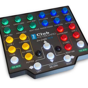 Teclado inalámbrico LED GS Pro Club de 28 botones para simulador de golf