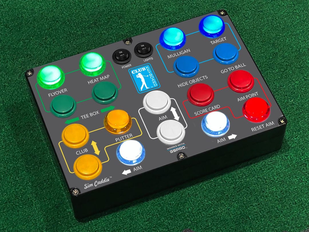 Wireless LED GS Pro Club Keyboard Golf Simulator Control Box - Etsy UK