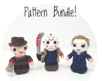 Jason, Michael Myers and Freddy Amigurumi Patterns- horror crochet, Halloween crochet(DIGITAL PATTERNS ONLY)