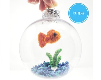 Goldfish Ornament Pattern- amigurumi pattern, crochet fish ( DIGITAL PATTERN ONLY)