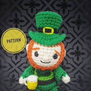 Liam the Leprechaun Amigurumi Pattern- crochet leprechaun pattern, St. Patrick&#39;s Day Amigurumi (Digital Pattern Only)