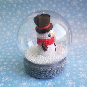 Snow Globe Crochet Pattern amigurumi pattern, crochet snowman DIGITAL PATTERN ONLY image 3