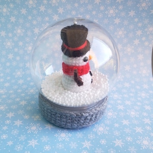 Snow Globe Crochet Pattern amigurumi pattern, crochet snowman DIGITAL PATTERN ONLY image 2