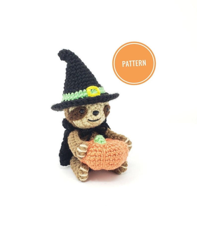 Förtrollande sengångare-mönster - halloween-sengångare-amigurumi-mönster, söt häxvirkad sengångare (ENDAST DIGITALT MÖNSTER) bild 1