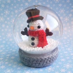 Snow Globe Crochet Pattern amigurumi pattern, crochet snowman DIGITAL PATTERN ONLY image 7