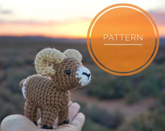Bobby the Bighorn Sheep Pattern- amigurumi ram pattern, crochet bighorn sheep,  (DIGITAL PATTERN ONLY)