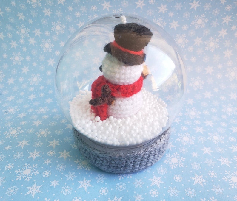 Snow Globe Crochet Pattern amigurumi pattern, crochet snowman DIGITAL PATTERN ONLY image 9