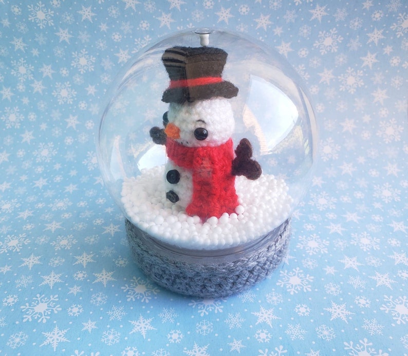 Snow Globe Crochet Pattern amigurumi pattern, crochet snowman DIGITAL PATTERN ONLY image 10