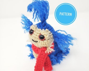 Ello Worm Amigurumi Pattern- crochet labyrinth worm pattern, cute worm ami (Digital Pattern Only)