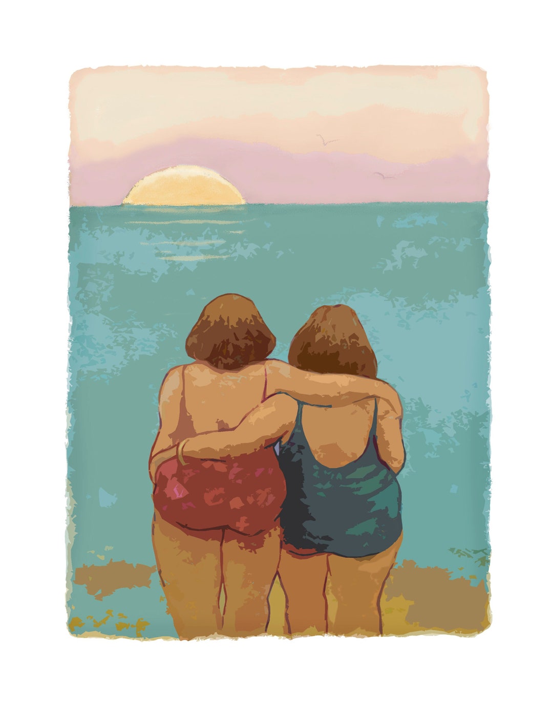 Best Friends, Chubby Friends, Female Memories, Chubby Women on Beach