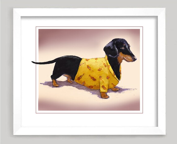 Sausage dog art print cheap