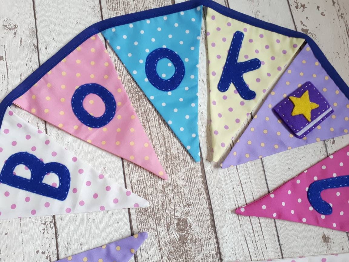Book corner bunting classroom book area bunting wall Etsy