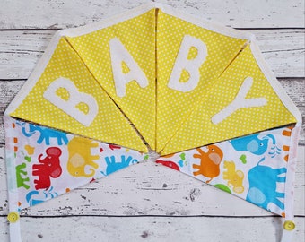 Baby shower bunting, party decor, banner for baby shower, celebration garland, nursery wall decor, gift for new mum, new baby gift