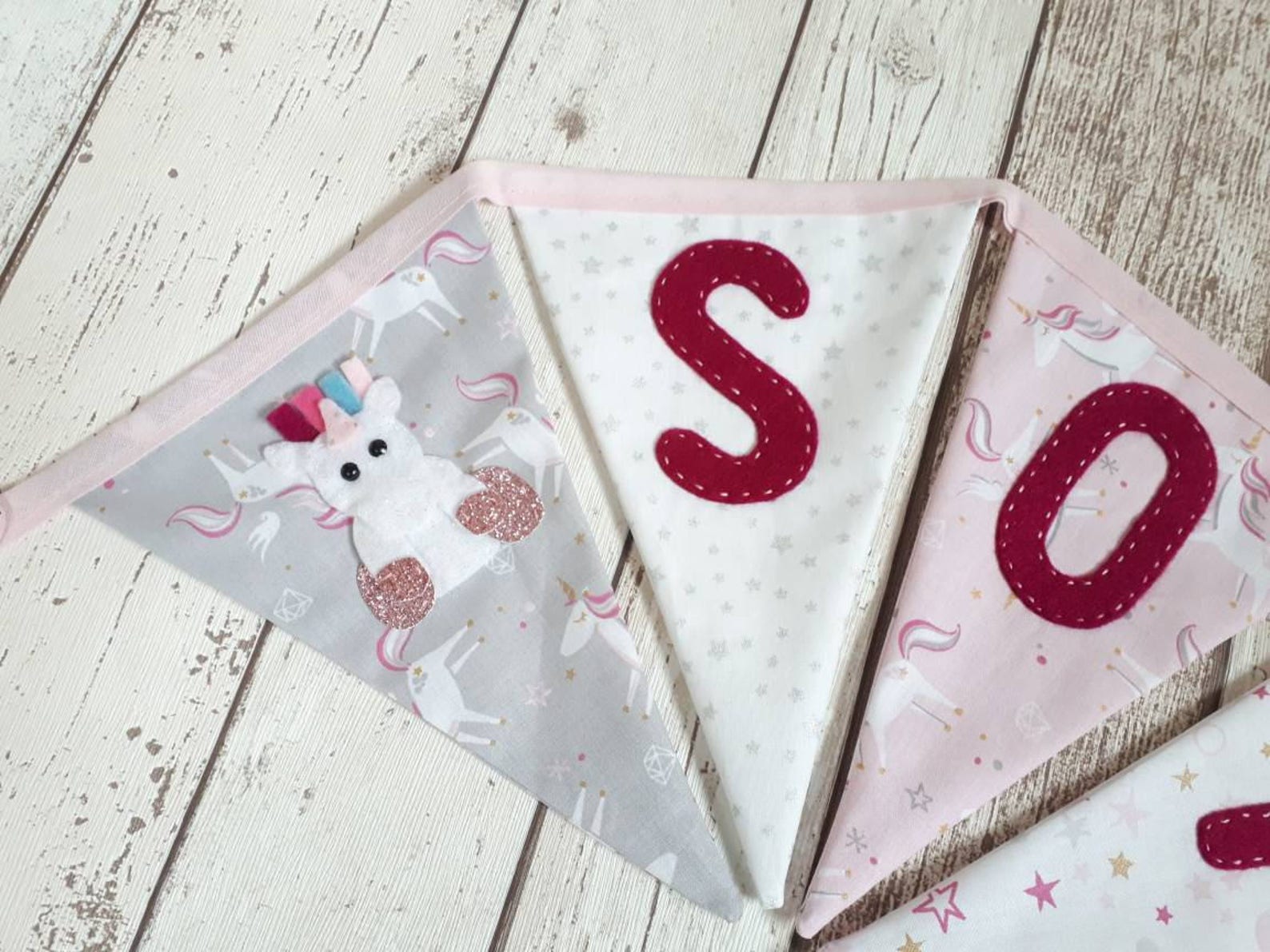 Unicorn Bunting Children's Bunting Personalised Bunting Etsy UK