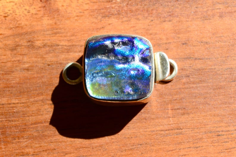 Handblown Glass Clasp Jewelry Supplies Fused Glass Clasp Clasp for Necklace