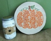 Pumpkin Sign - Fall Sign - Halloween Sign - Wood Sign - Happy Fall Sign - Fall Decor - Pumpkin Decor - Round Sign - FREE SHIPPING