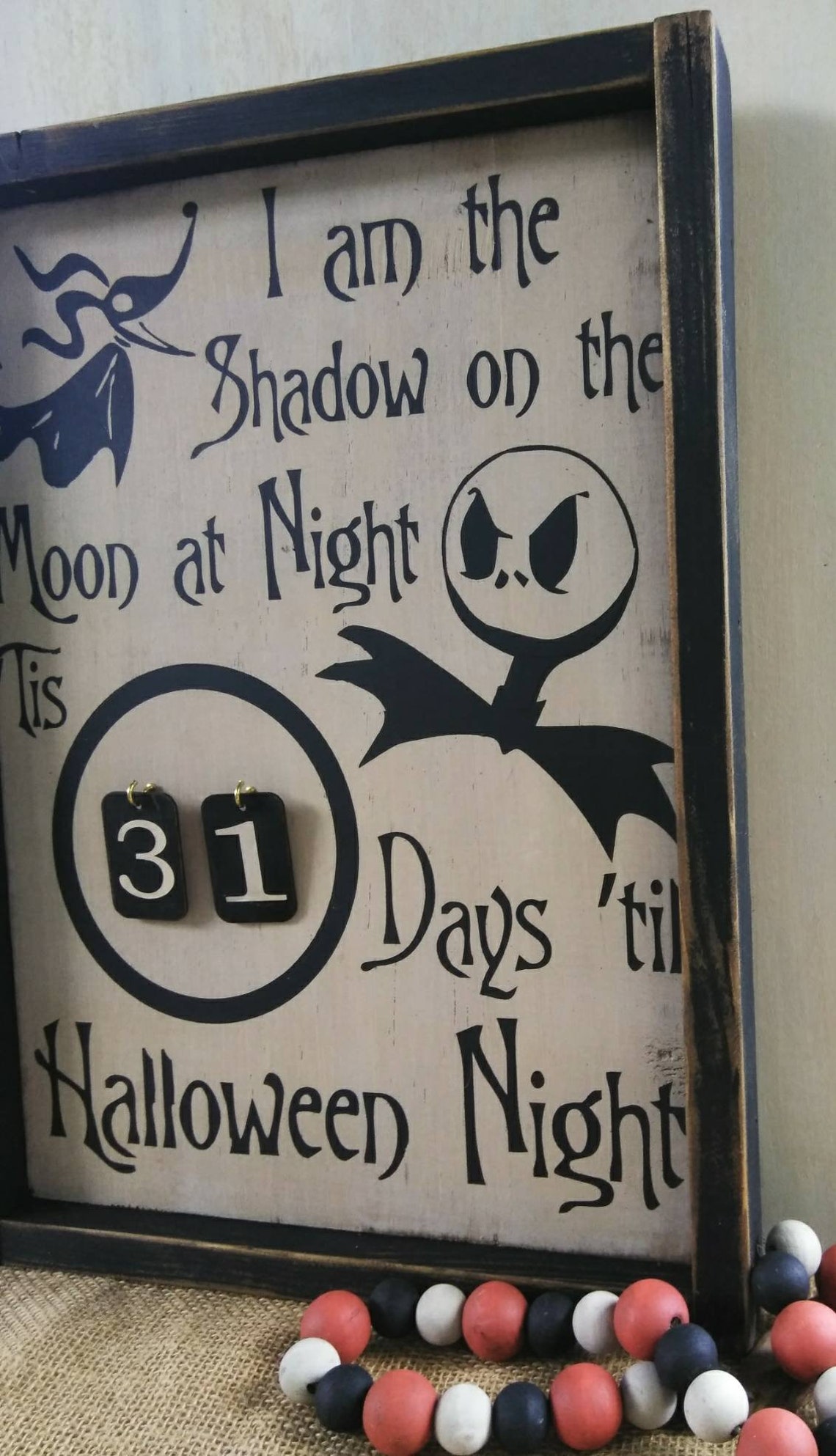 Halloween Countdown Sign Days Till Halloween Sign - Etsy