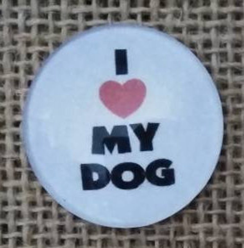 Birthday Gift - FREE SHIPPING I Love My Dog Magnets Refrigerator Magnets Dog Lover Magnet Set