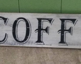 Coffee Sign - Rustic Coffee Sign - Farmhouse Style Sign - Coffee Bar Sign - Housewarming Gift - Coffee Gift - Wood Sign - FREE SHIPPING