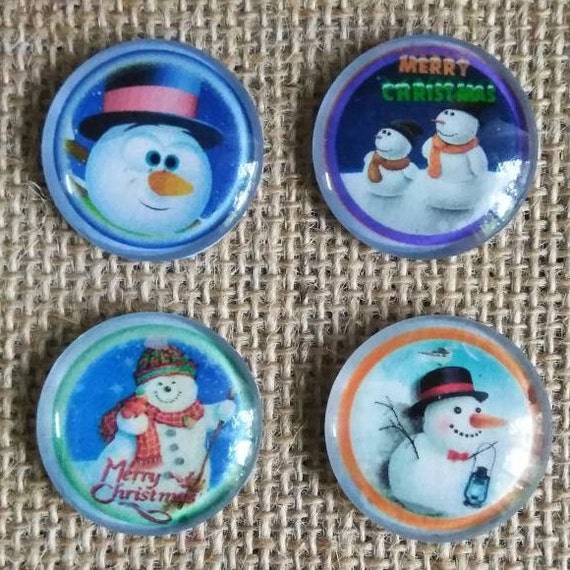 Snowman Magnets Christmas Magnets Snowman Decor - Etsy