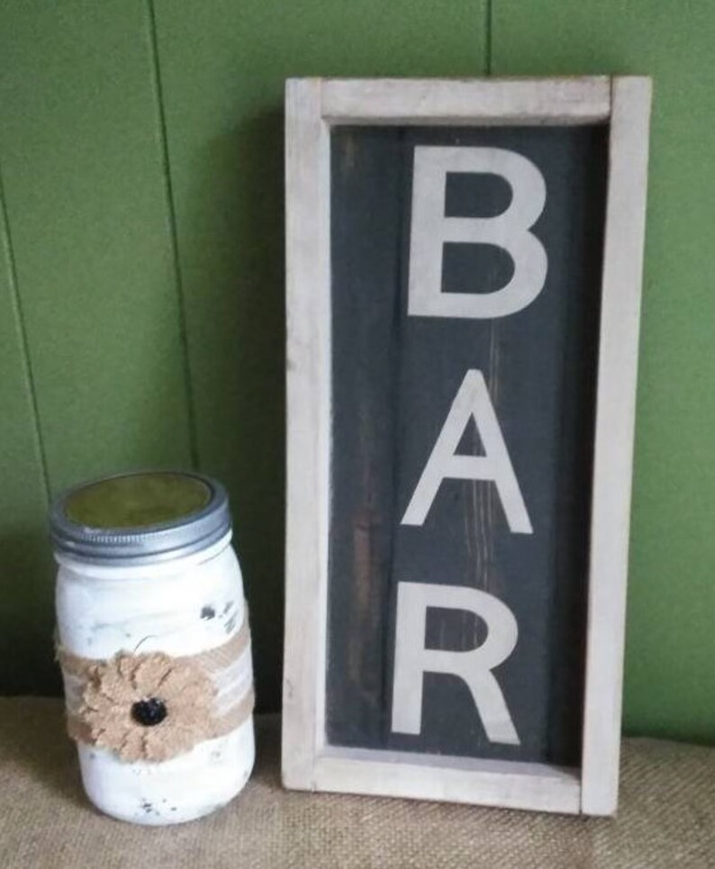 Custom Coffee Sign Vertical Bar Sign Wood Sign Coffee Etsy