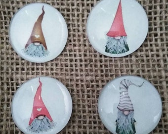 Gnome Magnets - Christmas Magnets - Christmas Gnome Magnets - Holiday Magnets - FREE SHIPPING
