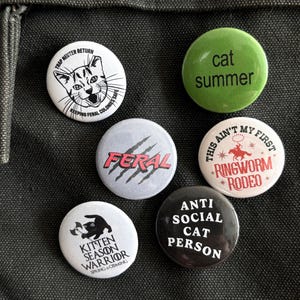 Cat Rescue Pins (TNR, Kitten Season, and more!)