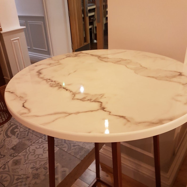 Marble Effect Table Tops Etsy