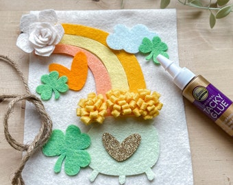 St.Patrick’s Day Kids Activity | Craft Kit: Made By Fern+Love | Make It Yourself Kit | Felt DIY Kit | Felt Kids Crafts | Shamrock Banner