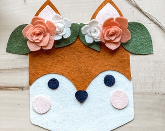 Holiday Kids Activity | Fox Craft Kit: Made By Fern+Love | Fox Banner | Make It Yourself Kit | Felt DIY Kit | Felt Kids Crafts