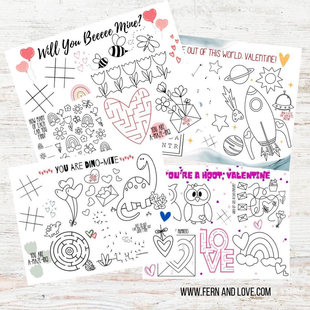 Valentines Kids Printable Etsy