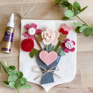 Valentines Kids Activity | Craft Kit: Made By Fern+Love | Make It Yourself Kit | Felt DIY Kit | Felt Kids Crafts | Flower Banner