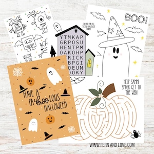 Halloween Kids Activities-Digital Downloads | Halloween Download | Activity Pack for Kids