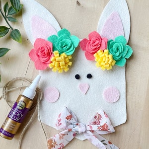 Kids Bunny Activity Craft Kit: Made By FernLove Make It Yourself Kit Felt DIY Kit Felt Kids Crafts Easter Banner image 1