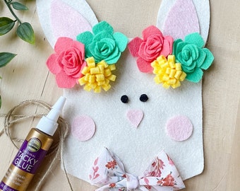 Kids Bunny Activity | Craft Kit: Made By Fern+Love | Make It Yourself Kit | Felt DIY Kit | Felt Kids Crafts | Easter Banner