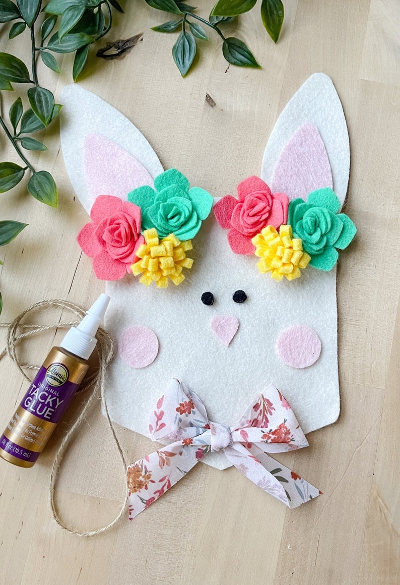 Kids Bunny Activity Craft Kit: Made By FernLove Make It Yourself Kit Felt DIY Kit Felt Kids Crafts Easter Banner image 1