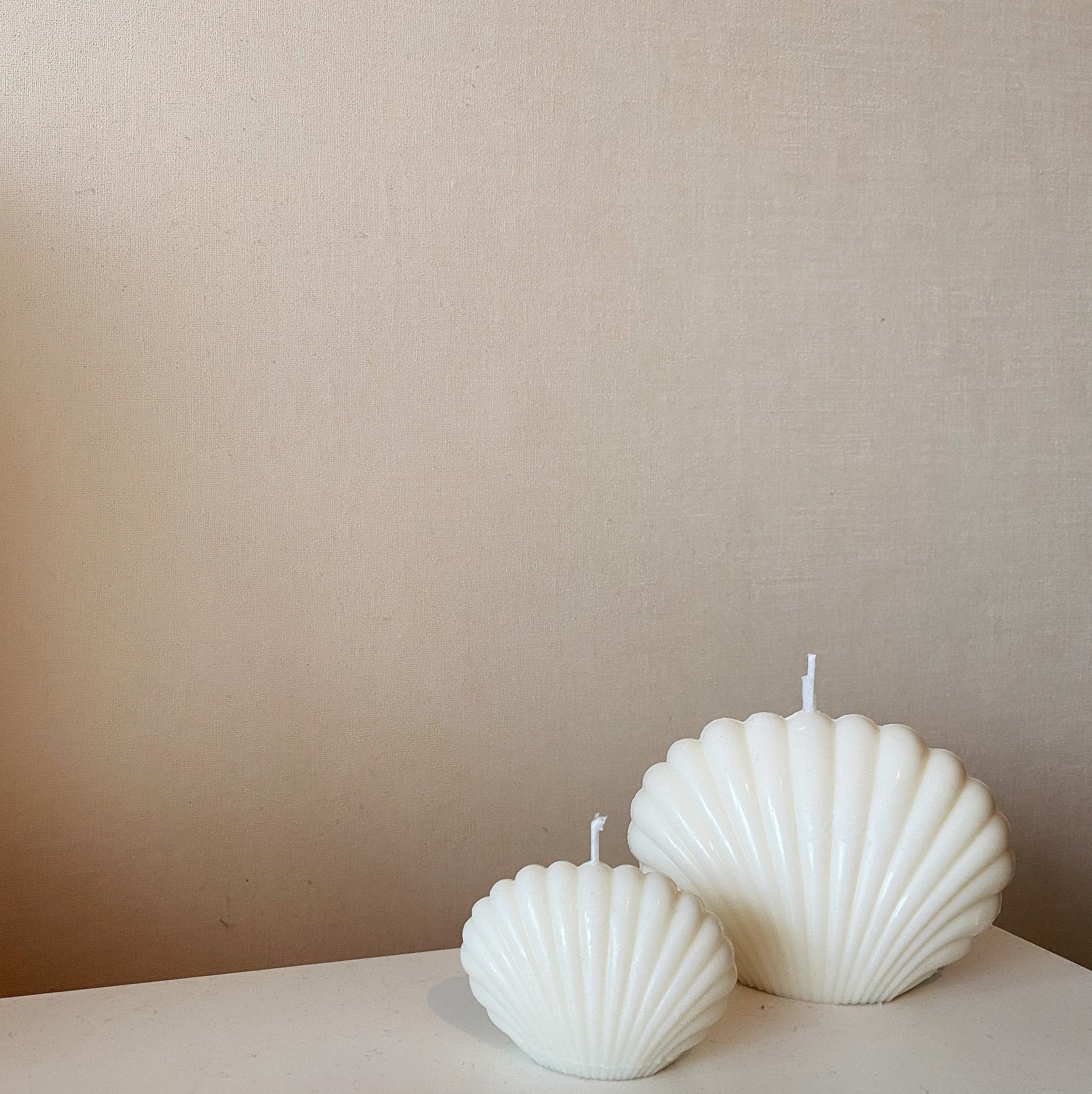 Small & Large Scented Seashell Candle Set Etsy