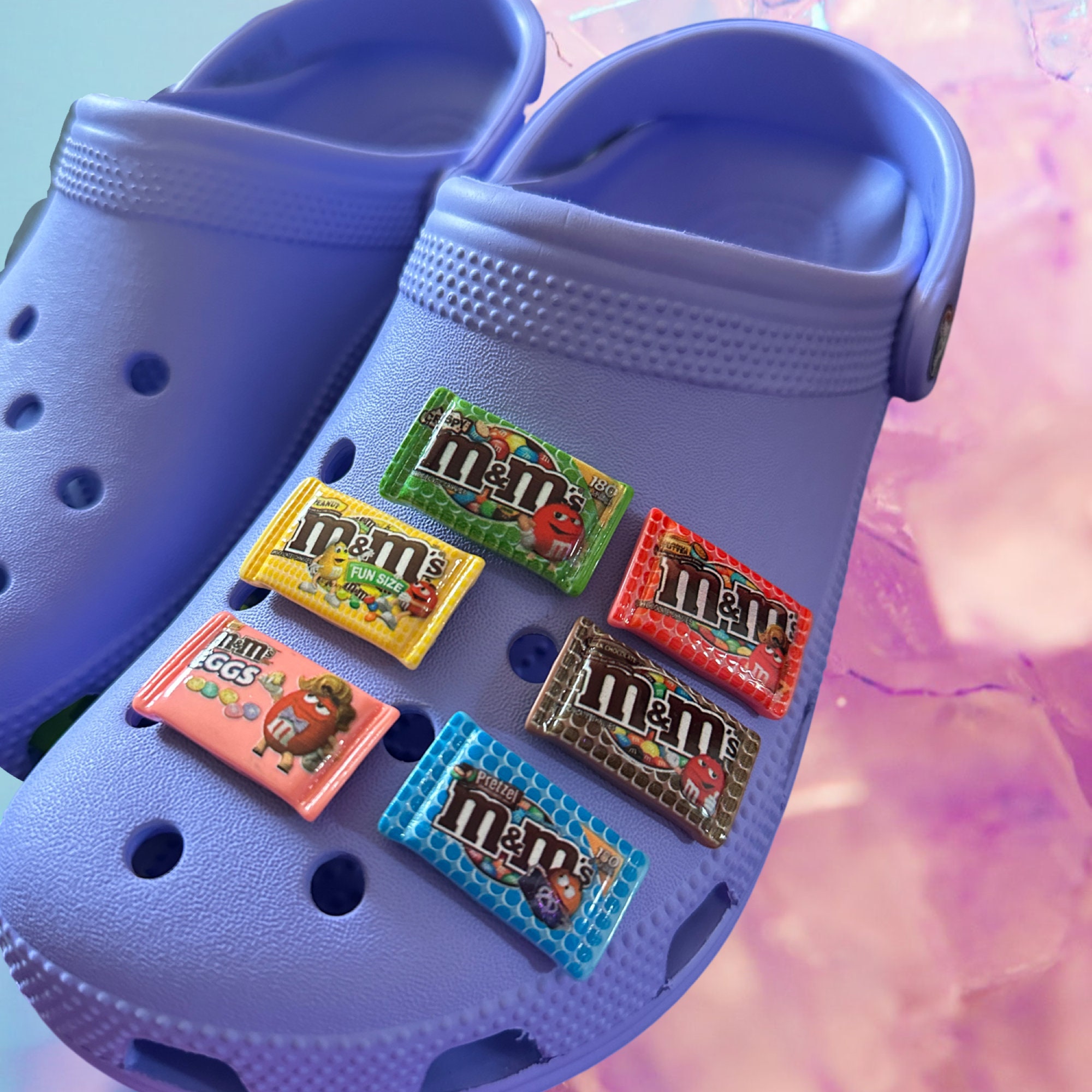 Purple M&M Candy Shoe Charm