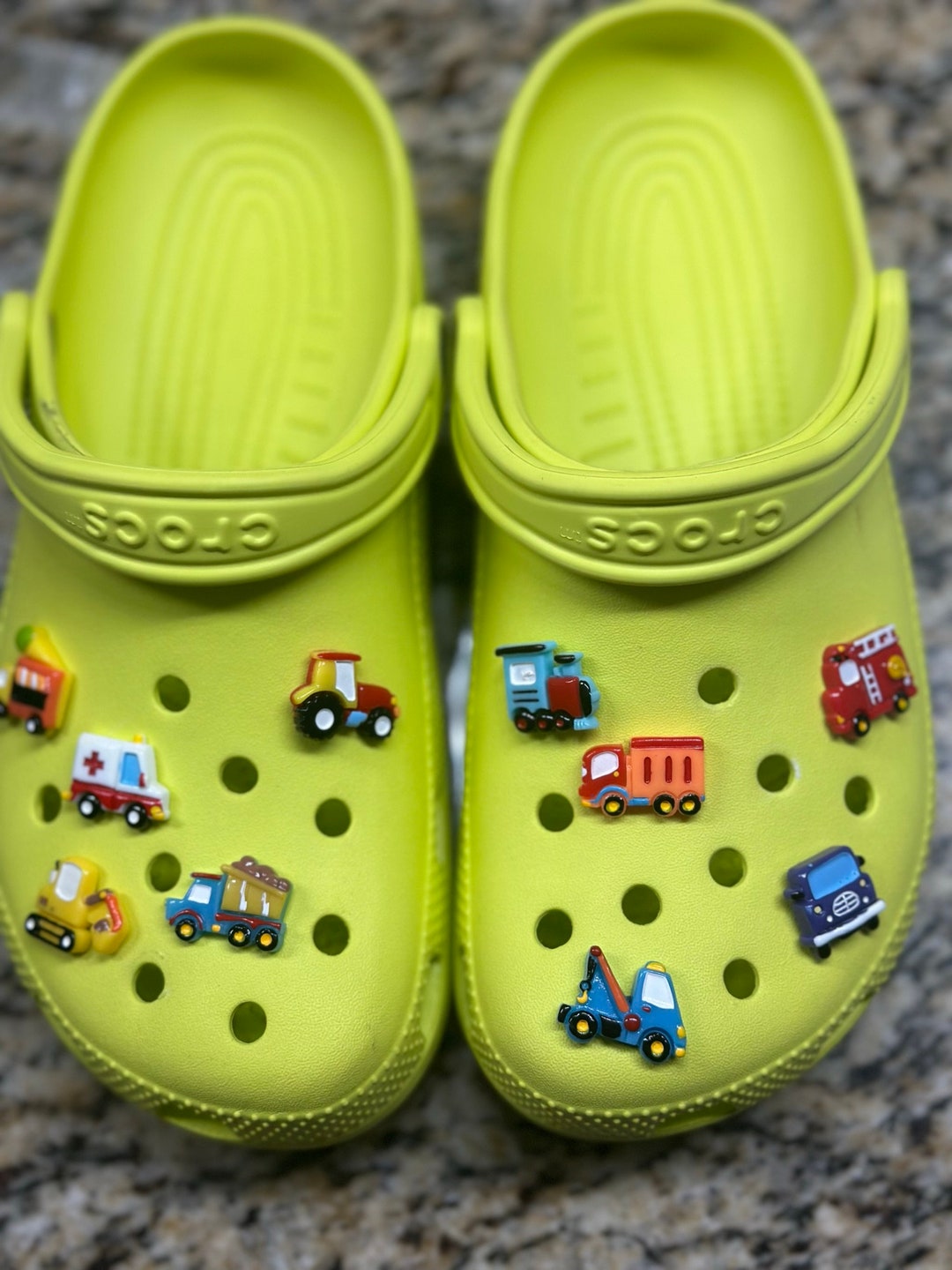 Croc Charms Jibbitz Excavator Cars Dump Truck Tow Etsy